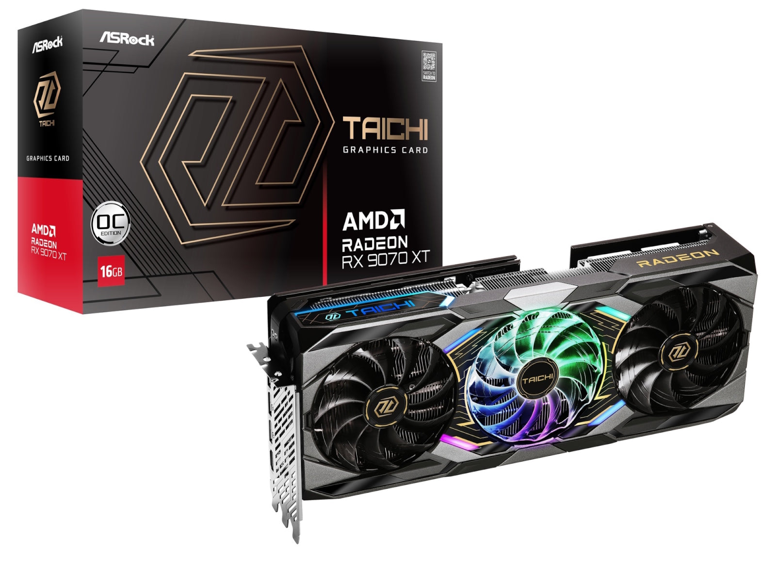 ASRock AMD Radeon RX 9070 XT Taichi 16GB OC / OVERCLOCK WORKS