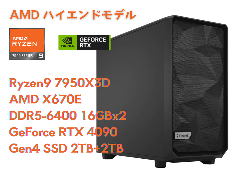 AMD Ryzen9 7950X PC マザボ、電源上位モデル AMD Ryzen9 7950X PC マザボ、電源上位モデル