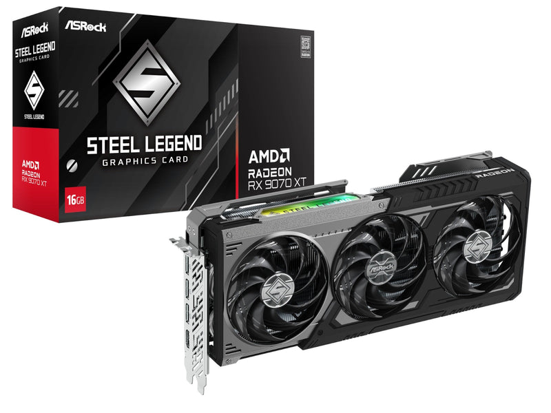 【完売しました。】ASRock AMD Radeon RX 9070 XT Steel Legend Dark 16GB入荷しました。