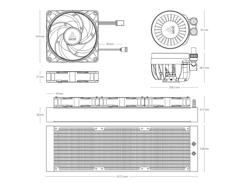 ARCTIC Liquid Freezer III 420 A-RGB (White)