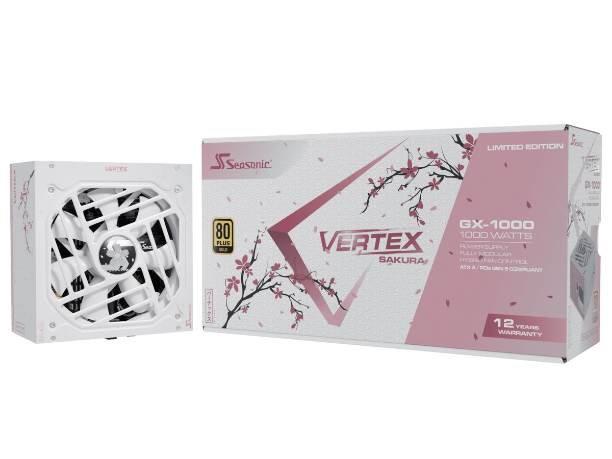 電源ユニット VERTEX GX-1000 Special Edition Sakura Seasonic Launches Vertex Sakura GX-1000 Limited Edition
