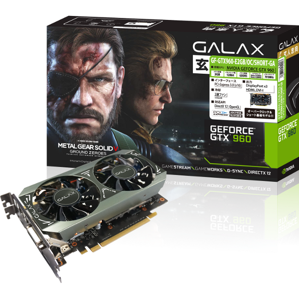 玄人志向 GeForce GTX 960 (GF-GTX960-E2GB/OC/SHORT-GA) / OVERCLOCK 玄人志向 GeForce GTX 960 (GF-GTX960-E2GB/OC/SHORT-GA) / OVERCLOCK