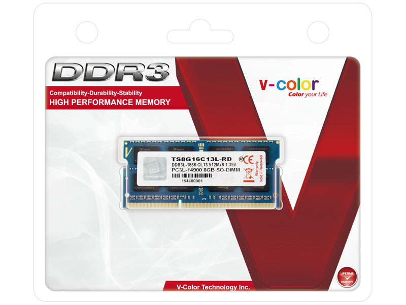V-Color DDR3L-1866 8GB (iMac Late2015 5K用増設メモリ)
