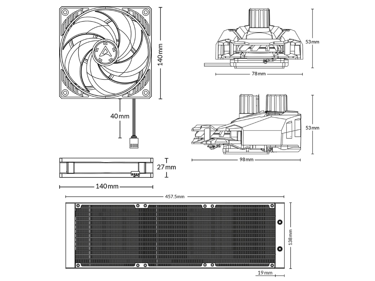 訳あり品】ARCTIC Liquid Freezer II 420 / OVERCLOCK WORKS